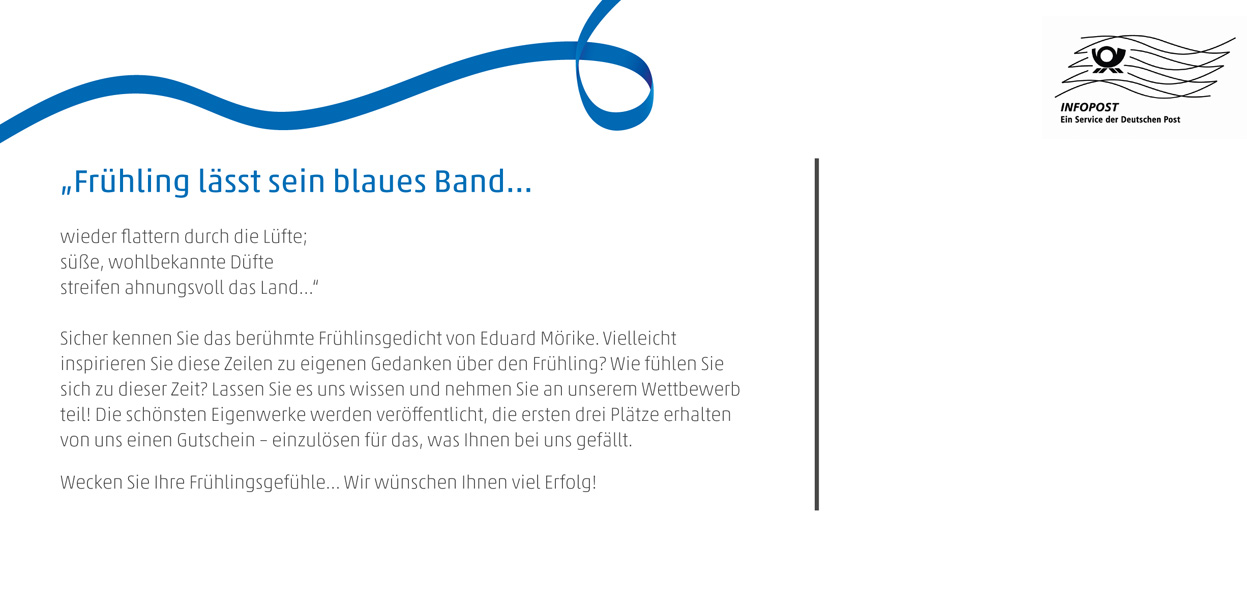 Einladung Balkonpflanze "Endlich Frühling! - Fröhliche Blumengrüße" (Rückseite)