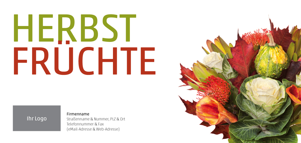 Einladung Herbstfrüchte - „...für die Wohnung“ (Titelseite) 