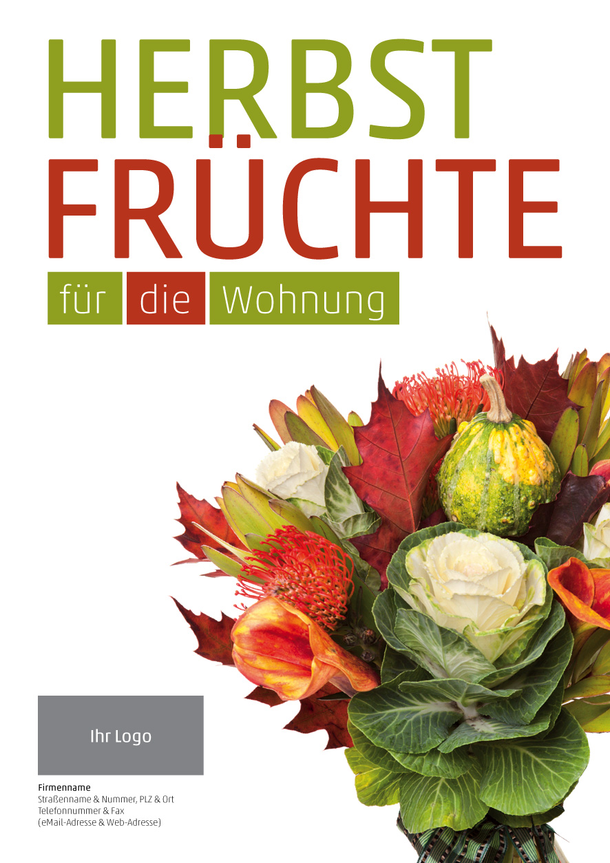 Plakat Herbstfrüchte