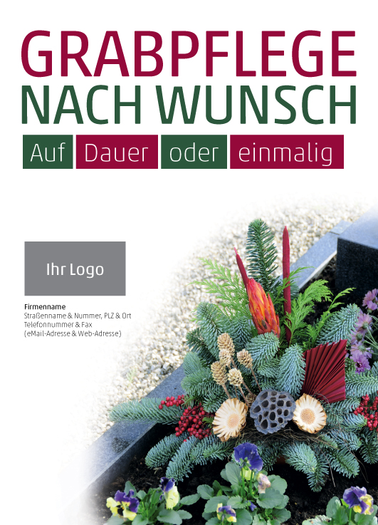 Anzeige Grabpflege