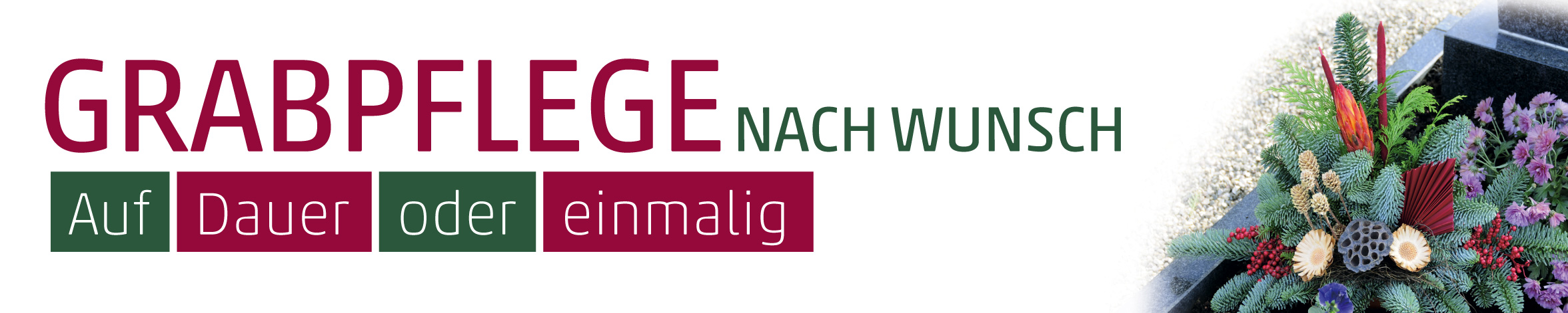 Banner Grabpflege nach Wunsch