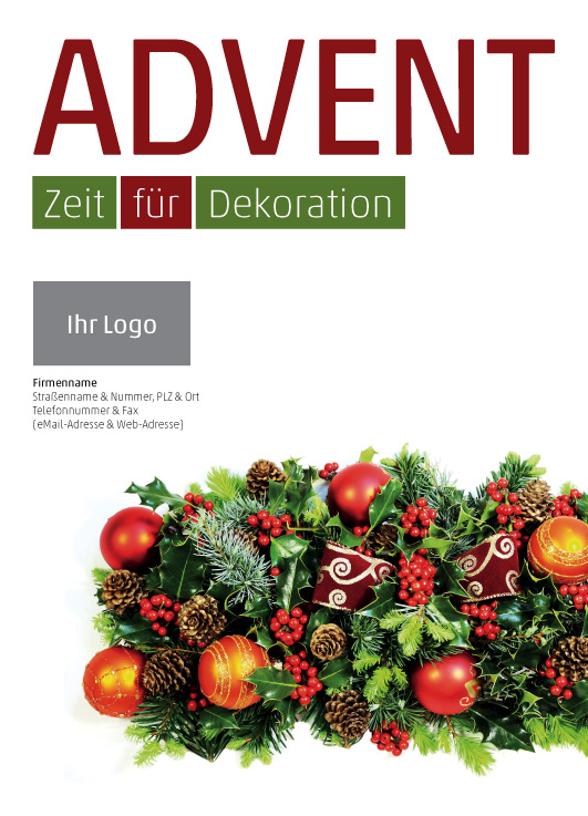 Anzeige Weihnachtsgesteck
