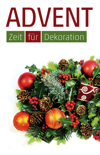 Etikett Weihnachtsgesteck