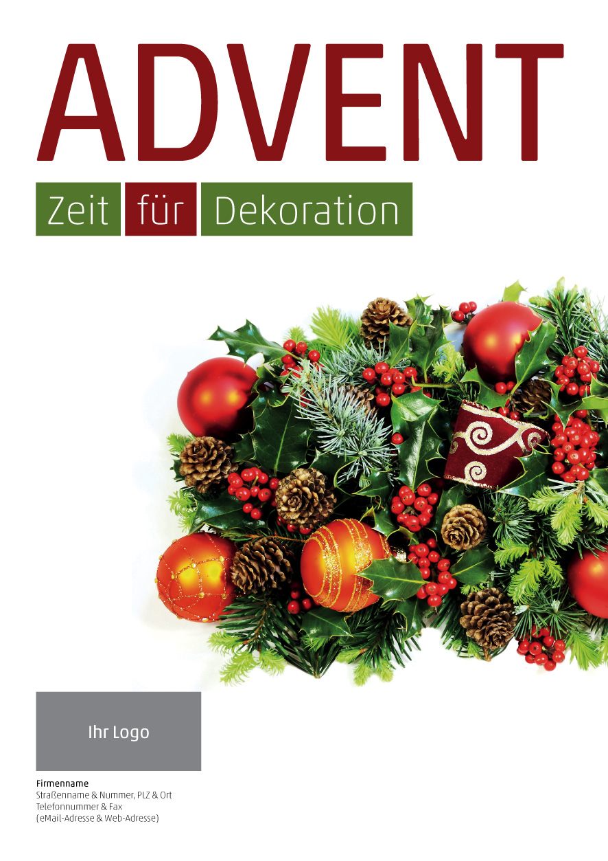 Plakat Weihnachtsgesteck