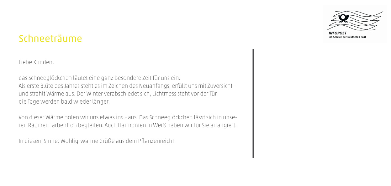 Einladung "Schneeträume“ (Rückseite) 