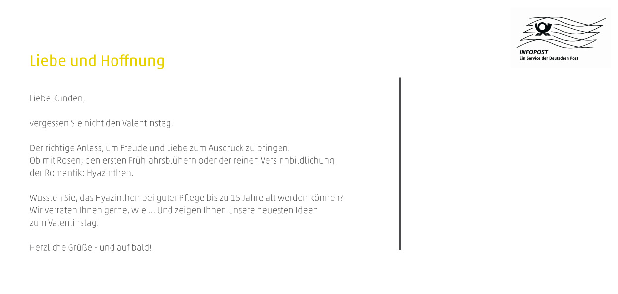 Einladung "Romantik pur“ (Rückseite) 