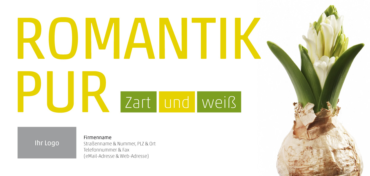 Einladung "Romantik pur" (Vorderseite) 