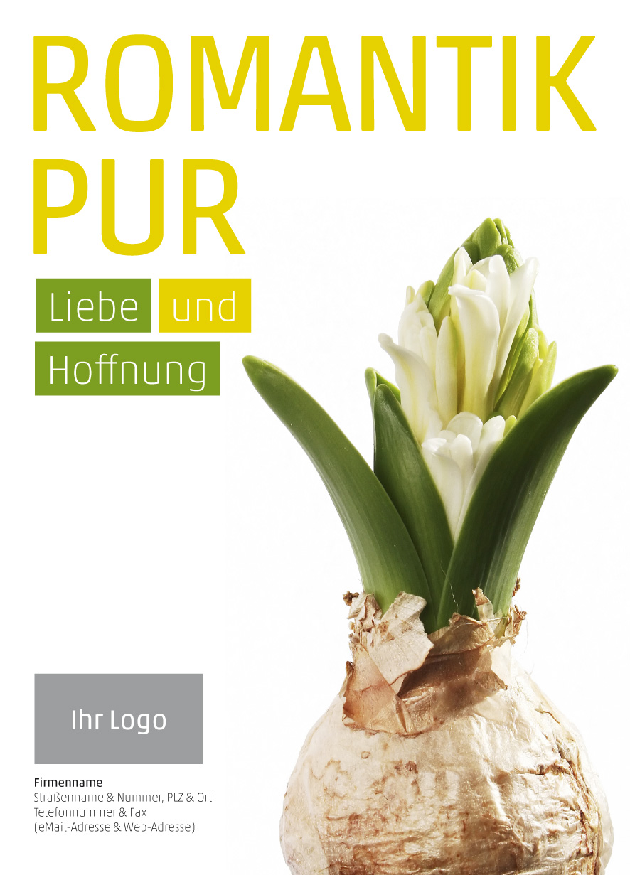 Plakat Hyazinthe (weiß)