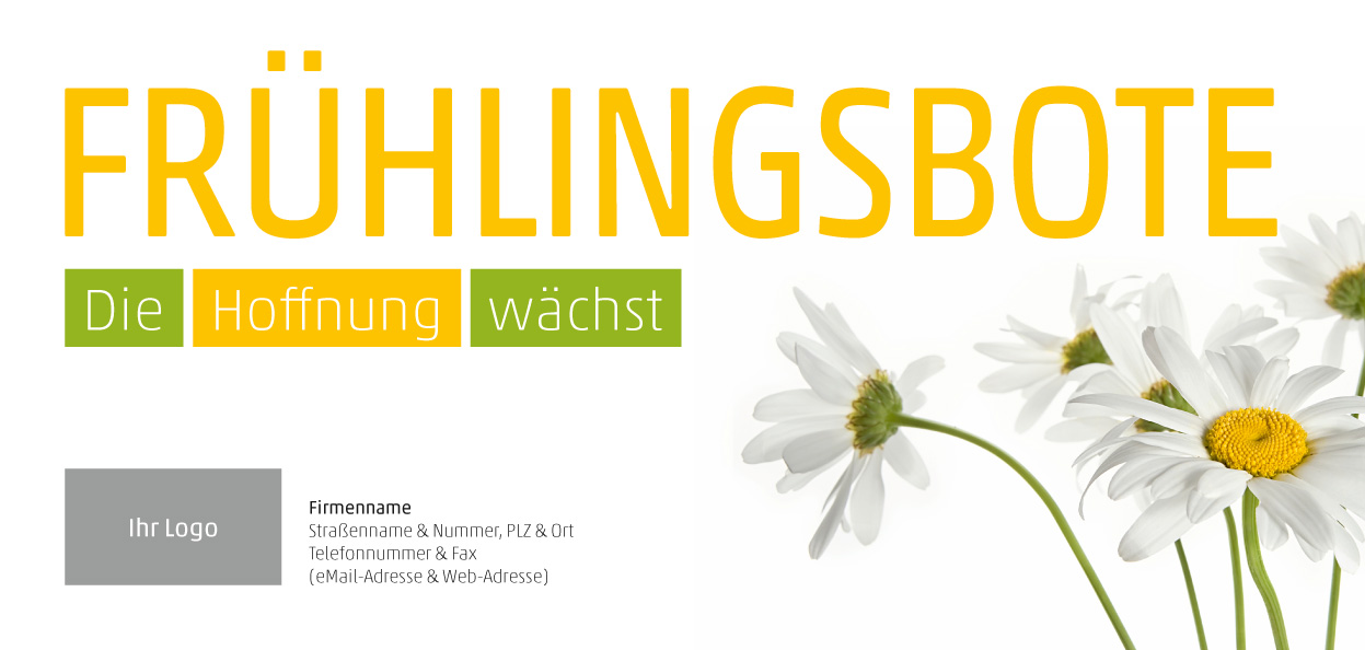 Einladung "Gänseblümchen" (Vorderseite) 