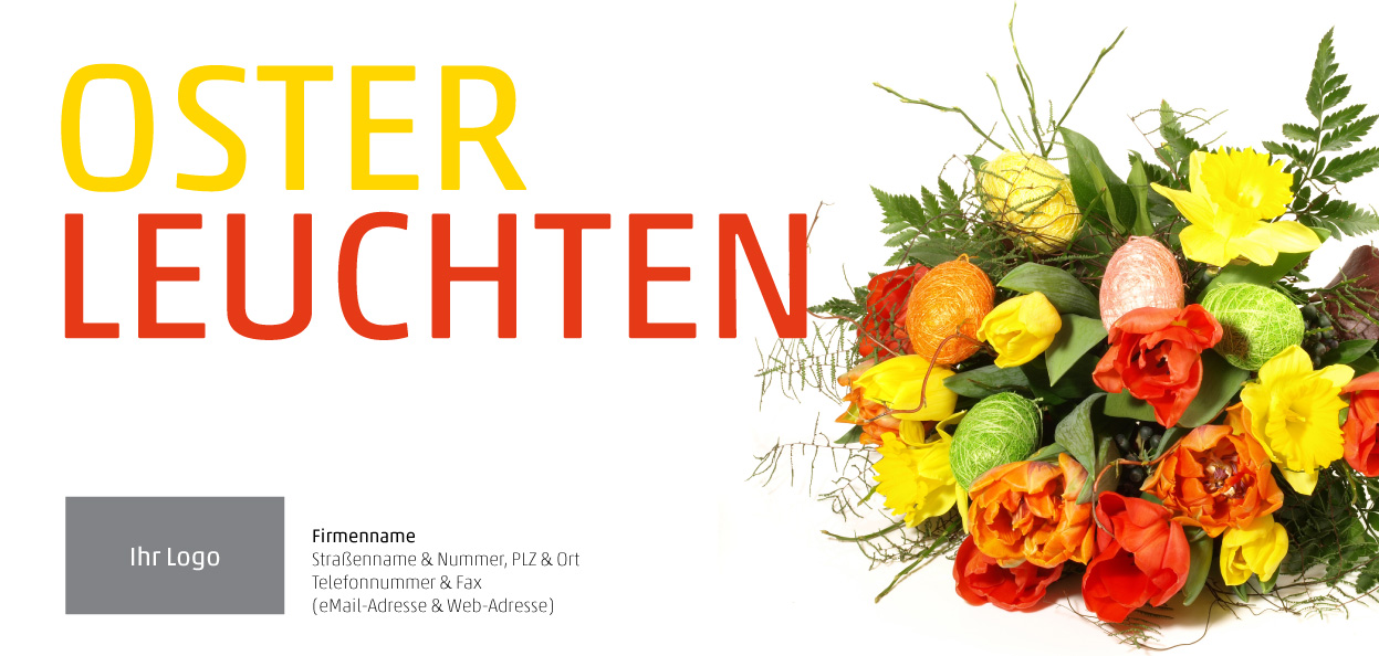 Einladung "Osterstrauß" (Vorderseite) 