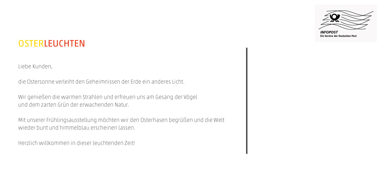 Einladung "Osterstrauß“ (Rückseite) 