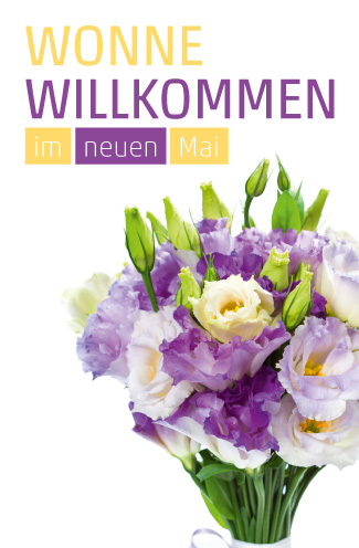 Etikett Eustoma Strauß