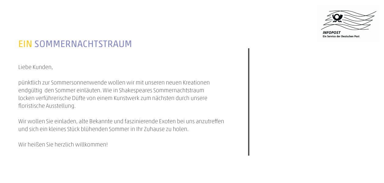 Einladung "Strelitzie“ (Rückseite) 