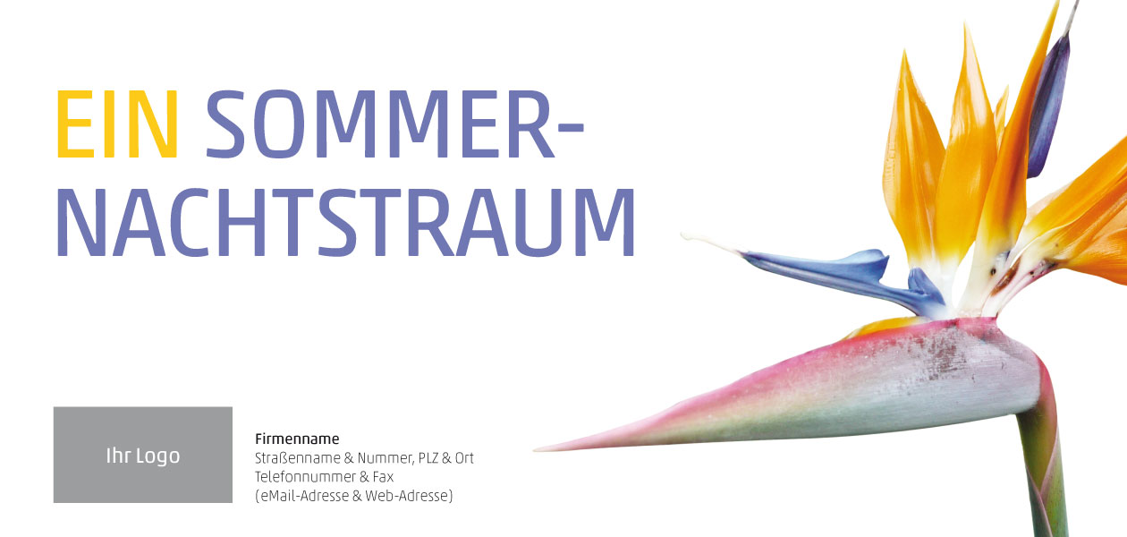 Einladung "Strelitzie" (Vorderseite)