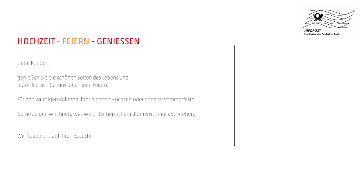 Einladung "Hochzeit“ (Rückseite) 