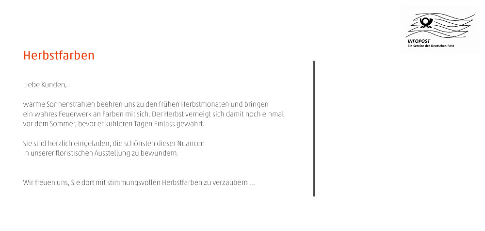 Einladung "Herbstfarben“ (Rückseite) 