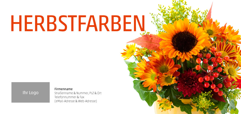 Einladung "Herbstfarben" (Vorderseite)  