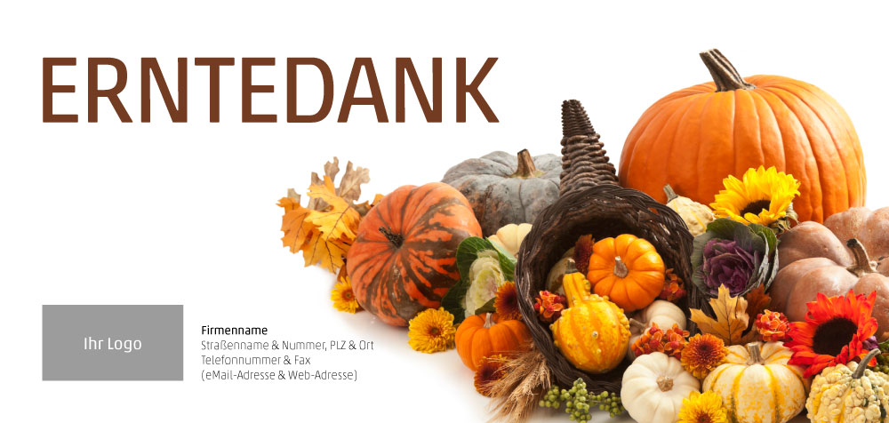 Einladung "Erntedank" (Vorderseite) 