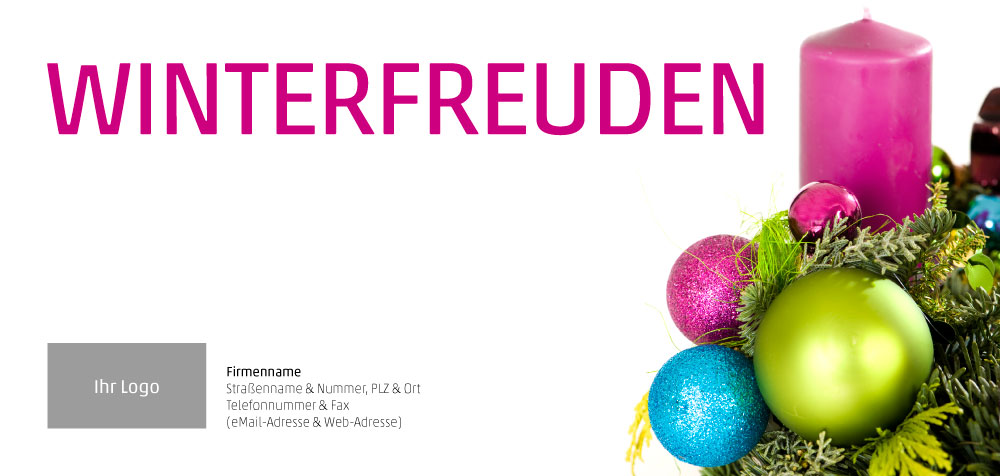 Einladung "Winterfreuden" (Vorderseite) 