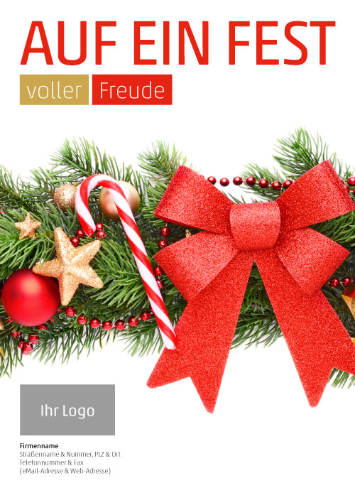 Anzeige Tannengirlande mit Deko