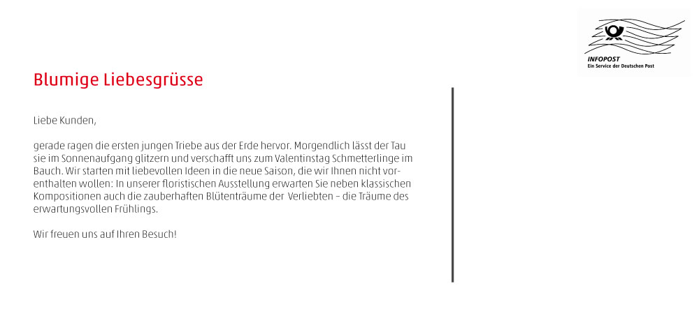 Einladung "Blumige Liebesgrüße“ (Rückseite) 