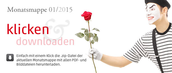 was, monatsmappe Blumige Liebesgrüße 01/2015 Komplettpaket 