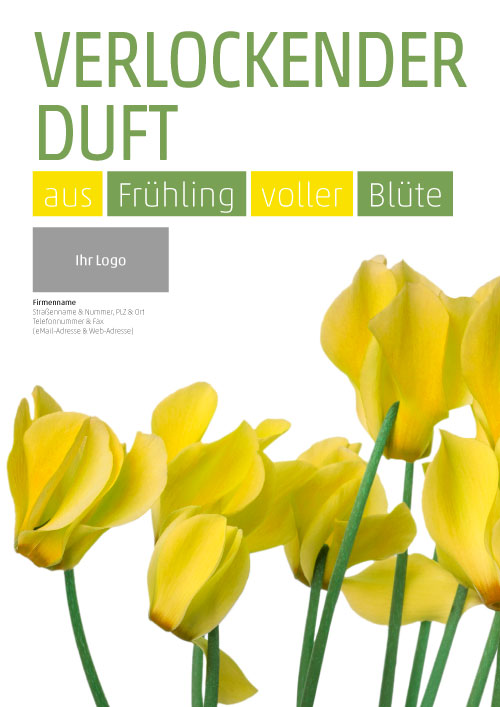 Plakat Veilchen (gelb)