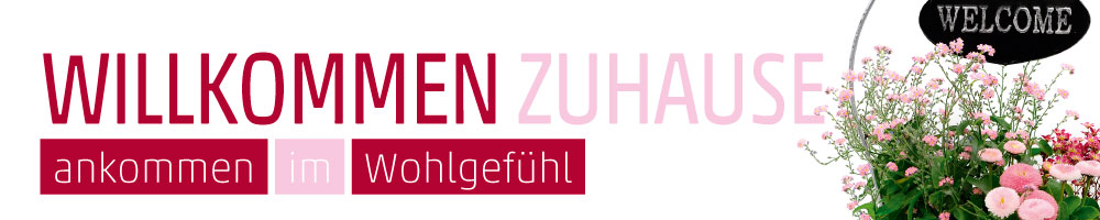 Banner Pflanzenkorb Welcome