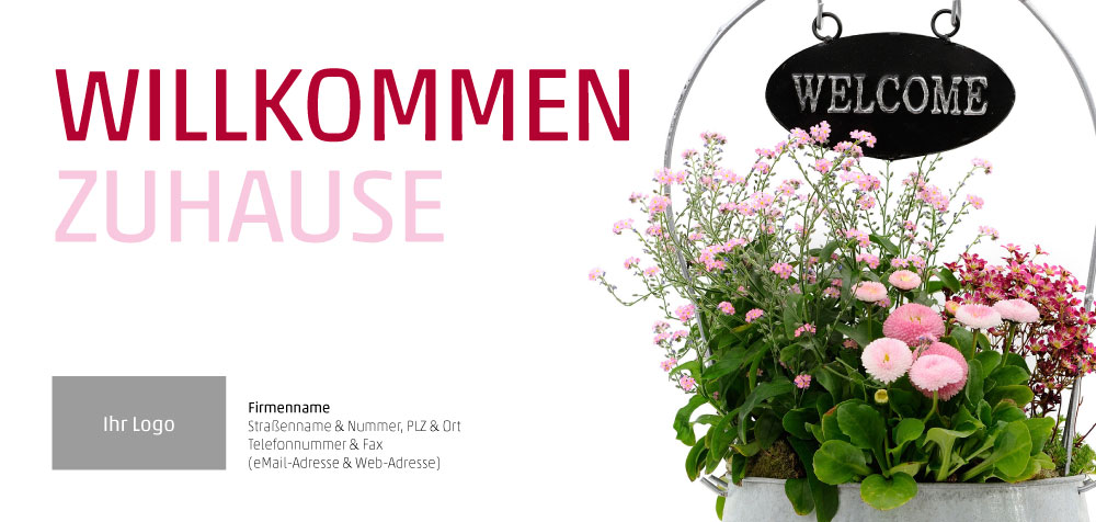 Einladung "Willkommen zuhause!" (Vorderseite)  