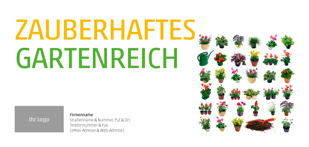 Einladung "Zauberhaftes Gartenreich" (Vorderseite)   