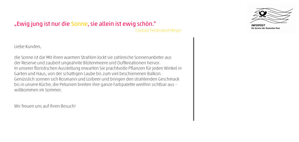 Einladung "Sonnenanbeter" (Rückseite)