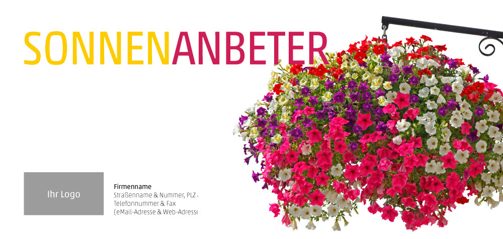 Einladung "Sonnenanbeter" (Vorderseite)