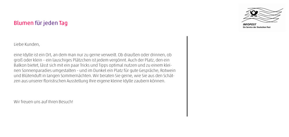 Einladung "Idylle leben" (Rückseite)