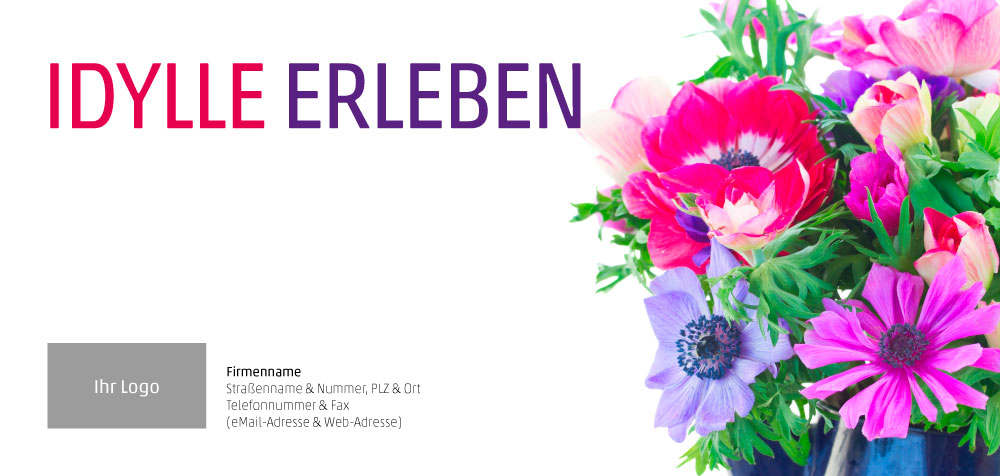 Einladung "Idylle leben" (Vorderseite)